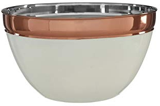 Prescott Mixing Bowl, Cream/Copper, Large