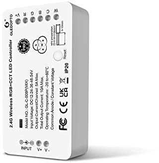 TANSHOP 2 ID RGB +CCT ZigBee Controller LED Strip Light Smart Controller DC12-24V LED Strip ZLL APP Controller RGBW RGB+CCT Compatible with Huebridge ONLY