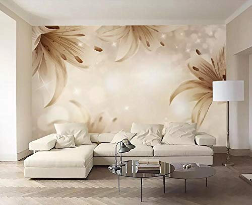 Fototapete 3D Effekt - 3D Tapete - Lilie Einfach Frische Tapeten 3D Vliestapete Moderne Wandbilder Wanddeko - 200x140cm