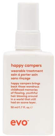 evo Happy Campers Wearable Treatment - Daily Hair Treatment to Strengthen and Protect - Reduces Frizz and Provides UV Protection - Travel Size, 50ml / 1.7fl.oz