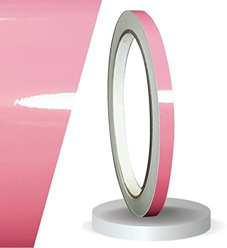 Siviwonder Zierstreifen Klebeband Rosa Glanz 7 mm x 10 m – selbstklebende Klebefolie Pinstripe Tape für Auto, Motorrad Fahrrad, Boot Caravan Modellbau – Seitenstreifen Felgenband Konturmarkierung pink