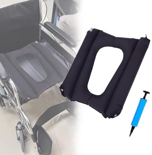 EDWERD Aufblasbare Kissen für Rollstuhl, Anti-Hämorrhoiden-Stillsitzpolster zur Druckentlastung, 1 Stück
