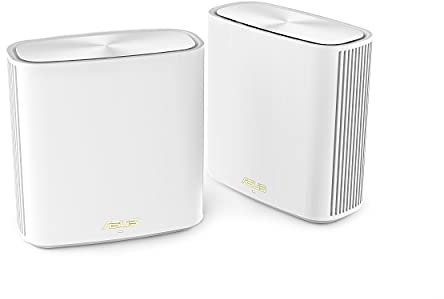 ASUS Sistema WiFi 6 de malla de doble banda para todo el hogar ZenWiFi XD6 blanco – paquete de 2, cobertura de hasta 5,400 pies cuadrados & 4+ habitaciones, 5400 Mbps, AiMesh, seguridad de Internet gratuita de por vida, control parental, fácil configuración