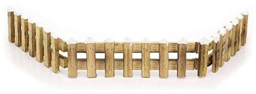 Carousel Home 10cm Christmas Miniature Wooden Fence Decoration | Snow Topped Mini Picket Fence | Christmas Tree Xmas Decoration