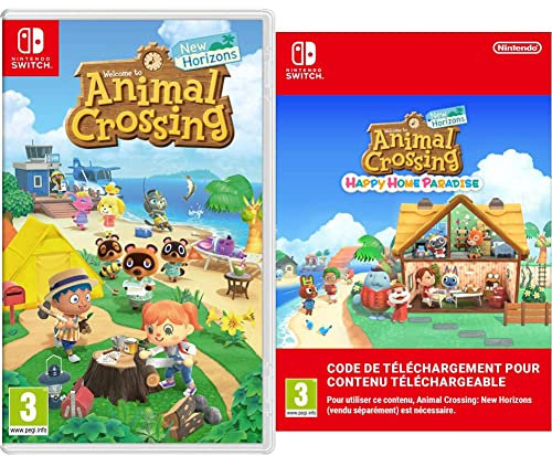 Animal Crossing : New Horizons (Nintendo Switch) + Happy Home Paradise | DLC | (Nintendo Switch – Code jeu à télécharger)