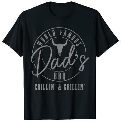 Dad's Barbecue Chilling Grilling Funny Grill BBQ Fathers Day T-Shirt