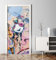 MyMaxxi - Tür bekleben mit Türtapete Türposter Türfolie Selbstklebend 90x200 bunt abstrakte Graffiti Grafik - Tür verschönern Türaufkleber Türklebefolie Kunst Malerei blau