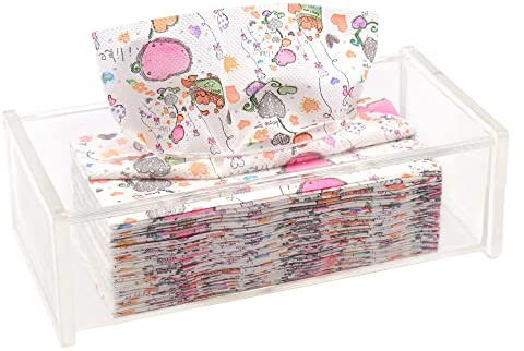 Clear Tissue Box Holder,Acrylic Tissue Box Cover,Tissue Dispenser Box Napkin Storage Box,for Dining Room,Dresser Decoration,Office,Bedroom