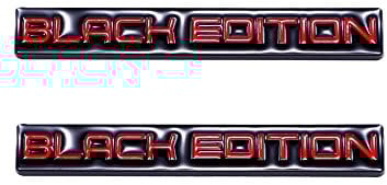 SGW Black Edition 3D Metall Limited Edition Emblem Auto Panel Karosserie Selbstklebend Emblem Aufkleber Fahrzeug Auto Tuning Emblem (Schwarz)