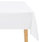 JIUZHEN Weiß Tischdecke Abwaschbar Tischdecken Leinenoptik für Esszimmer, Garten, Outdoor,Hochzeiten Wasserabweisend Tischtuch Eckig 135X160 cm