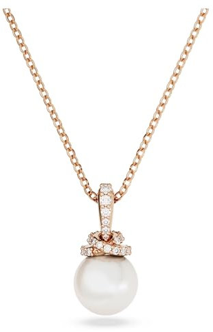 Swarovski Pendentif Originally, Perle de cristal, Blanc, Placage de ton or rosé