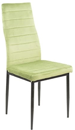 HTI-Living Stuhl Memphis Velvet Hellgrün Esszimmerstuhl Samtbezug Metallgestell Vierfuß 1-teilig