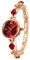 TIME100 Uhr Damen Analog Quarz Armbanduhr Elegant Luxuriös Klein Und Fein Vergoldet Edelstahl Jade Armreif Modisch Zifferblatt Rosegold