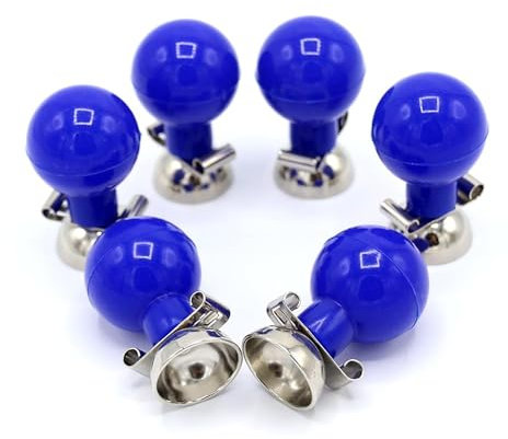 Skmeditec Universal EKG/EKG Saugnapf-Elektroden Kugeln für Erwachsene, Nickel, 3 mm / 4 mm, 6 Stück