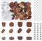 DICOSMETIC 40 Stück 4 Stile Holz Ohrstecker DIY Kokosbraun Holz Ohrstecker Rohlinge Böhmische Holzohrringe Flache Holzohrstecker Mit Ohrmuttern Für Die Schmuckherstellung Bohrung: 1.8-2mm