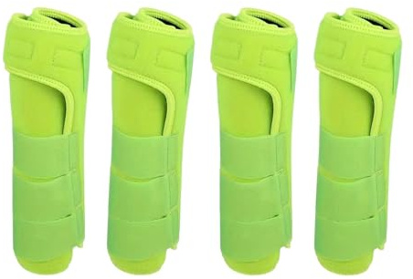 predolo 4 Uds Botas de Caballo Protector de Pierna Equipo Ecuestre Soporte de Neopreno Protectores de Caballo Conjunto Protectores de Pierna
