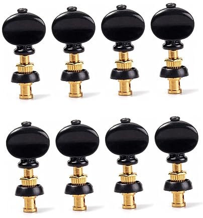 BESTonZON 8 Cordes accordeurs d'ukulélé - Ukulélé accordeurs de tête de machine d'ukulélé chevilles accordeur de guitare clés têtes métal tuner accordeur clé cheville réglage rougir