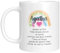 LIEBTASTISCH - Tasse zur 1. Heiligen Kommunion mit Aufdruck des Namen und Datum - Zur Erstkommunion - für Jungen & Mädchen - Geschenkidee - Regenbogen (Weiss)
