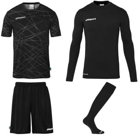 uhlsport Unisex Prediction Torwart Trikotset, Schwarz, S EU