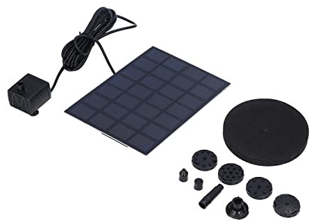 Solar-Brunnenpumpe 2,5 W für Vogelbad, Teich, Pool, Fische, Multifunktionaler, Angetriebener Springbrunnen mit 7 V Strom, Pumpbrunnen für Gartendekoration Im Freien und