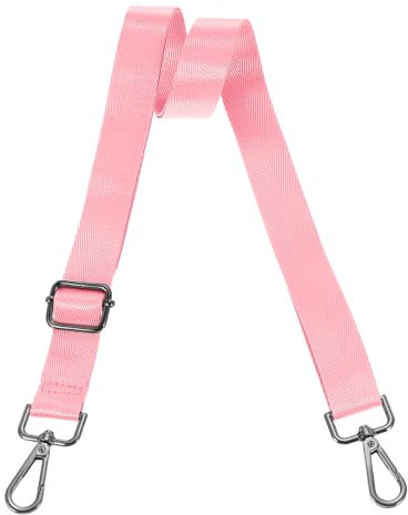 sourcing map Large bandoulière de rechange réglable de 2,5 cm pour sac à bandoulière, sac à main, rose, boucle noire