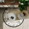 LOBTRMI Runder Teppich Flur, Teppich Wohnzimmer, Bettumrandung Teppich Schlafzimmer, Washable Rug Für Küche Retro-Teppich Mit Orientalischem Blumenmuster, Beige/Schwarzgrau, ø 110 cm