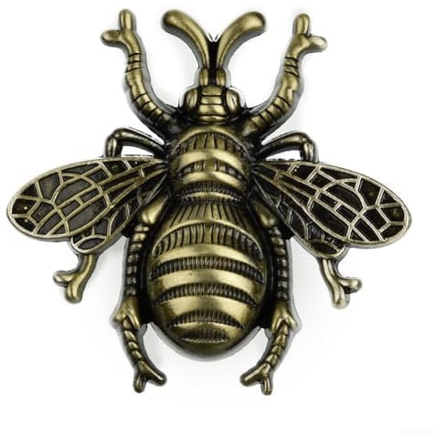 Bee Shape Wardrobe Knob Furniture Handles Brass Door Knobs And Cabinet Handles Unique Bee Shape Wardrobe Knobs Brass Furniture Handle(Bronze)