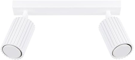 SOLLUX lighting Deckenlampe Deckenleuchte Deckenstrahler Aluminium 2 Flammig 30 x 6,5 x 16,5 cm Karbon Weiß