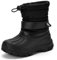 Azooken Bambino Stivali da Neve Ragazzi Ragazza Impermeabili Caloroso Inverno Stivali da Neve Outdoor Trekking Antiscivolo Stivali（T2405-Black37）