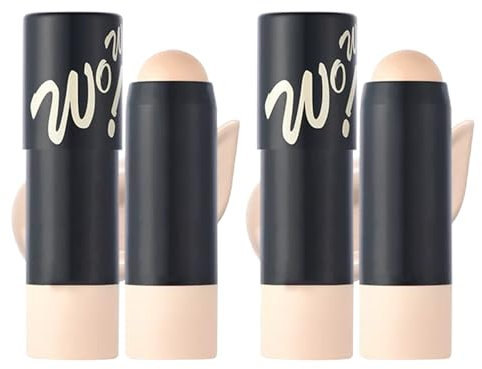 VARKAGE 2 Stück Matte Foundation Stick,Leichte, aufbaubare, volle Deckkraft,Langlebige Gesichts Foundation,Concealer Stick,Wasserfest