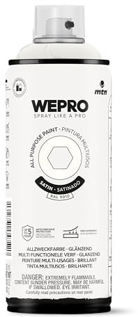 MTN WEPRO Solvent Satinado RAL 9010 Blanco Estelar, Spray 400ml