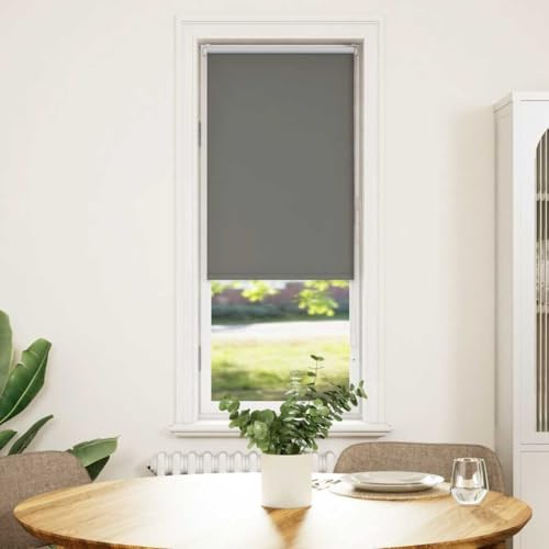 QINXIXINAIXI Verdunkelungsrollo Grau 60x175 cm Stoffbreite 55,7 cm Polyester, Sonnenschutz, Terrassenrollo, Balkonrollo für Terrassen, Balkone und Fenster