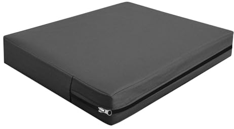 SYLC Wasserdicht Sitzkissenbezug Outdoor, Draußen Polsterbezug Mit Reißverschluss, Bezug Für Palettenkissen Wohnwagen Vollständiger Schutz (Dark Grey,65×33×10cm)