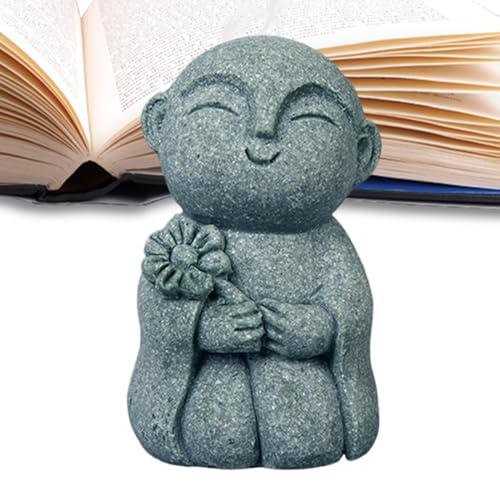 Mönch Buddha-Statue - Stein Mönch Skulptur Für Garten - Spirituelle Buddhafigur Für Meditation Zimmerdekoration Geschenk