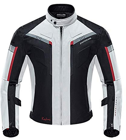 Motorradjacke Herren Wasserabweisend Winddicht mit CE Protektoren | CE-konform, 600D Oxford, abriebfest, atmungsaktiv, herausnehmbares Thermofutter, Reflexdetails, 7 Taschen, ganzjährig
