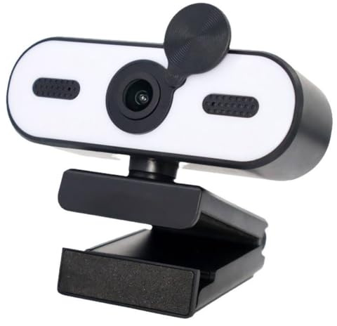 Qomcsrl Webcam 2K Mini pour PC Portable, avec Autofocus USB, Mic Antibruit, de Confidentialité et Format Portable pour Le Streaming
