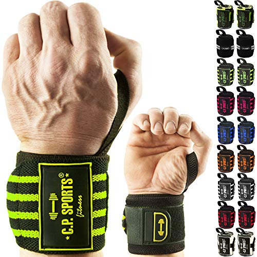C.P. Sports Strongman Handgelenk Bandagen Fitness boxbandagen handgelenkbandage Bandage Handgelenk handgelenkstütze handgelenkschoner Wrist wrap Box Bandagen Handstand stütze Camouflage Weiß