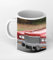 Élégant mug en céramique avec motif de voiture ancienne Rouge/noir/blanc 300 ml