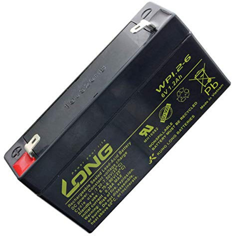 Kung Long WP1.2-6 Blei Akku 6 Volt 1.2Ah mit Faston 4,8mm Steckkontakt
