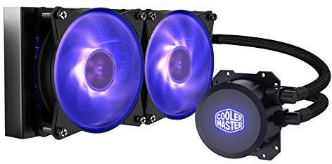 Cooler Master MasterLiquid ML240L RGB-CPU-Wasserkühler - Individuelle Lichteffekte, duale Wärmeableitpumpe und doppelte 120-mm-Luftausgleichslüfter