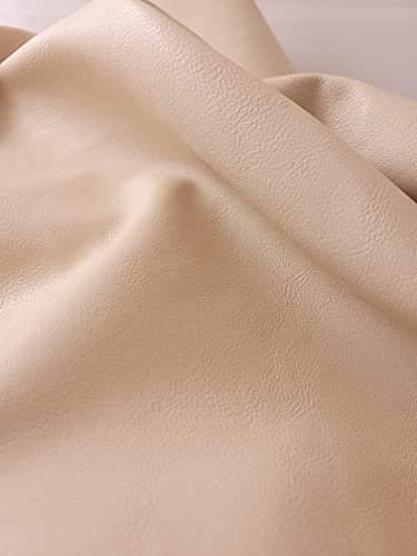 Weiches Kunstleder von The Yard, veganes Kunstleder, 0,9 mm Nappa, 2 Yards (182,9 cm breit x 137,2 cm lang), weiche glatte Polsterung (Knochen, 182,9 cm x 137,2 cm)