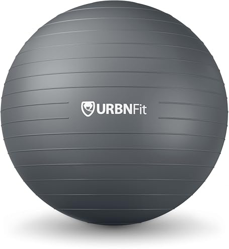 URBNFit Gymnastik- und Yoga-Ball in verschiedenen Größen für Training, Schwangerschaft, Gleichgewicht, explosionsgeschützt, mit schneller Pumpe, Fitnessstuhl für Büro, Zuhause, Fitnessstudio