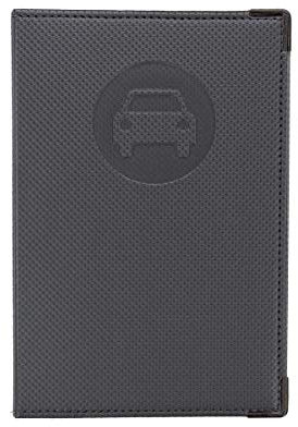 Color Pop® Porte-papiers Voiture Femme/Homme (Anthracite) - Fabrication française - en PVC - 15,4 x 10,3 x 0,8 cm