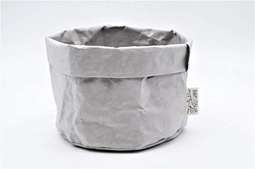 B&P Italia SACCHETTO portapane STOCKHOLM fibra di cellulosa, grigio, Diametro 19x12cm