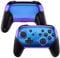 eXtremeRate Custom Case Cover kompatibel mit Nintendo Switch Pro Controller, DIY-Ersatz Grips Front Gehäuse & Back Shell Schutzhülle für NS Switch Pro Controller(Lila Blau)-Kein Controller