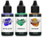 Octopus 3X 30 ml Fluids Alcohol Ink Set ROYAL Blue, Emerald, Brownie Alkohol Ink, Alkoholtinte für Fluid Art, Resin Art und Epoxidharz Farbe