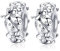 Charms de Navidad - Juego de 2 cuentas de Navidad de plata de ley 925 auténtica con estrellas y flores de cristal para pulsera Pandora - Encantos para regalo del día de la madre, Cristal