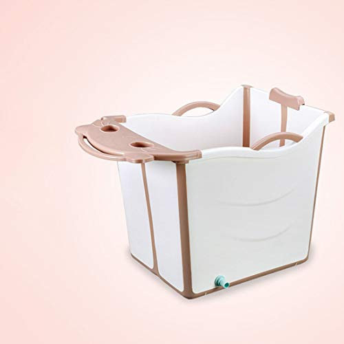 RONGJJ Faltbar Babybadewanne, Kinderbadewanne Babybadewanne Babywanne zusammenklappbar 56 * 40 * 55 cm, Coffee