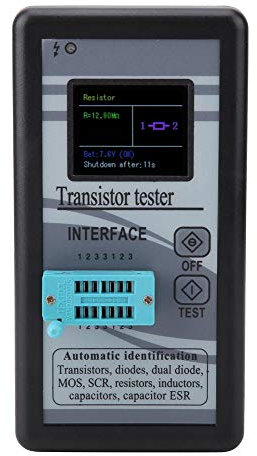 Taidda- Tester per Transistor, Tester Condensatore Transistor M328 Test Componenti Elettronici Digitale con Display LCD Multifunzione 0,5 Ω - 50 MΩ per Test di Triodi Diodi