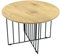 HOME DECO FACTORY Runde Maverick Mobilier Schreibtisch, Couchtisch, Appoint, Holz, Schwarz, 70 x 70 x 45 cm